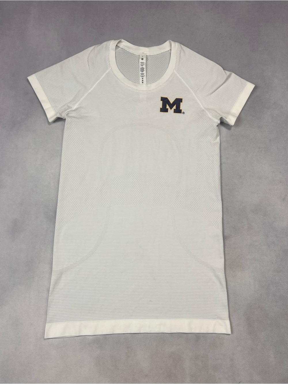 lululemon athletica White Tee with Michigan University Logo